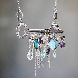 charm key necklace