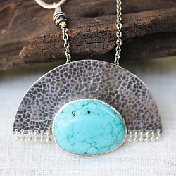 turquoise and silver necklace