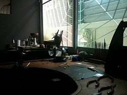 metal studio work space